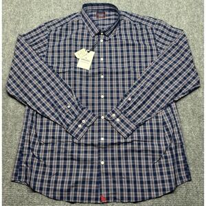 UNTUCKit Alte Reben WF Shirt Mens 2XLT Blue Plaid Long Sleeve Button Up New